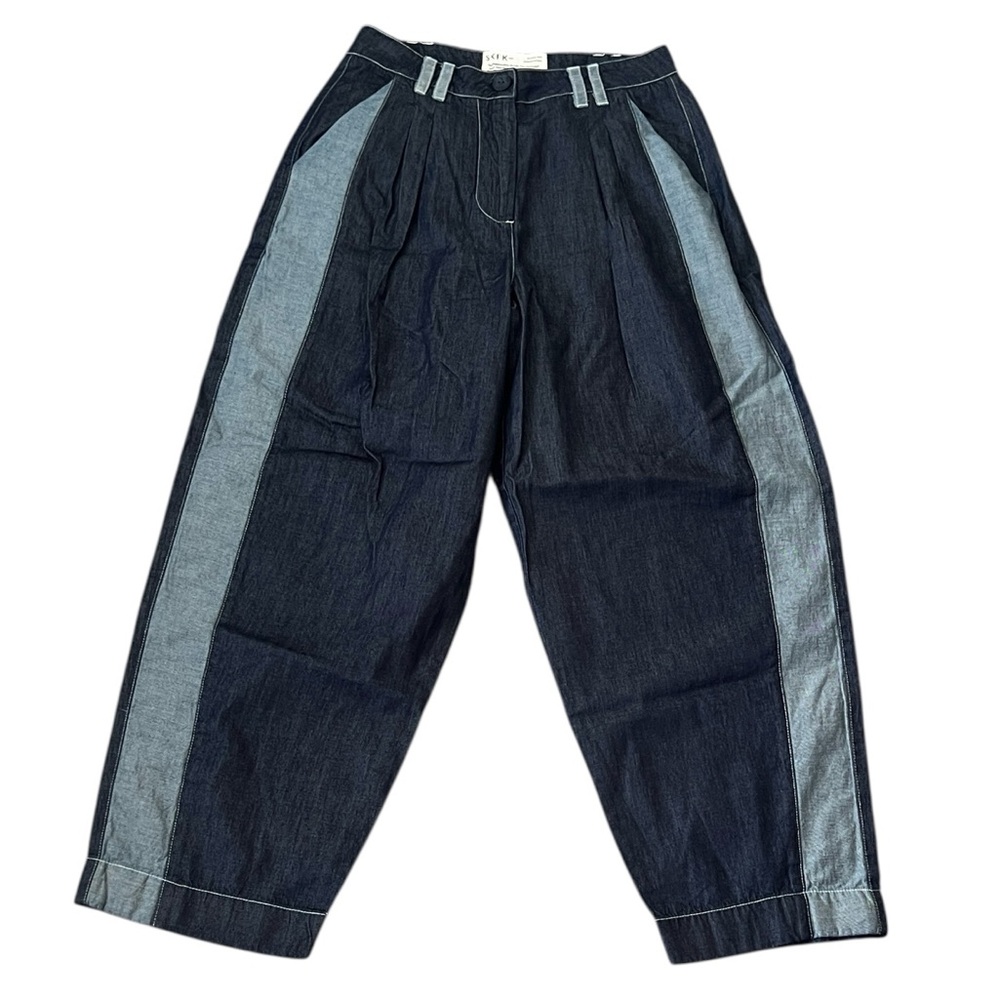 NWT SKFK Aralar GOTS Raw Denim Lightweight Blue High Waist Pants EU 38 | US 6 - Picture 4 of 14